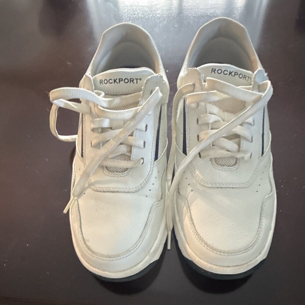 Rockport Men's White Athletic Sneaker Low-Top Lace-Up Solid Style APM2512 M